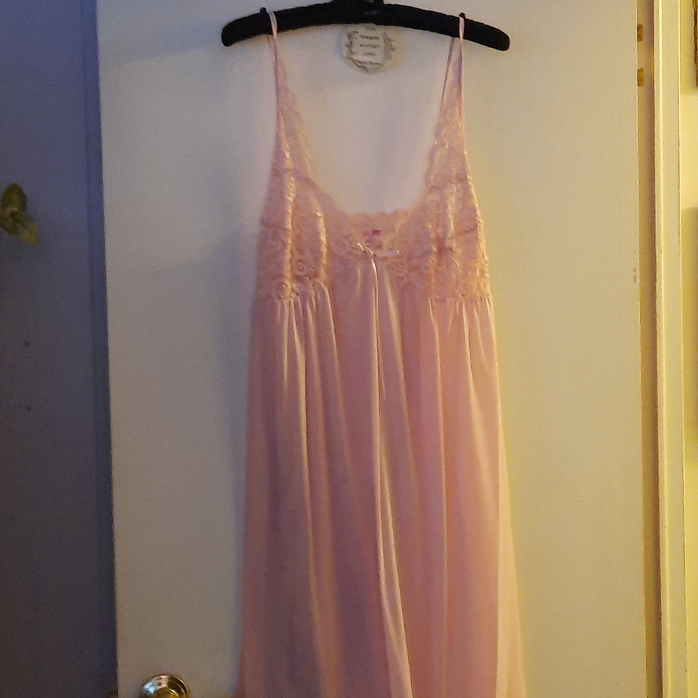 Long pink gown